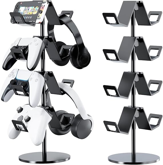 Controller Holder 4 Tier,Headphone Stand for Xbox PS5 PS4
