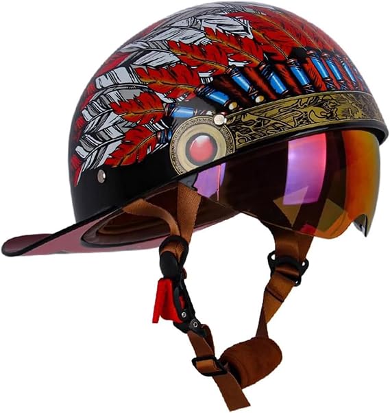 Half Helmet Baseball Cap Motorcycle Helmet DOT Approved