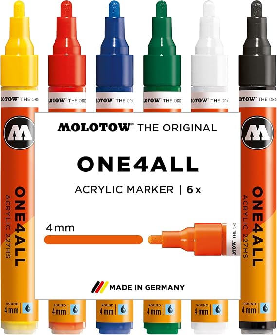 Molotow 4mm Acrylic Markers - Set of 6