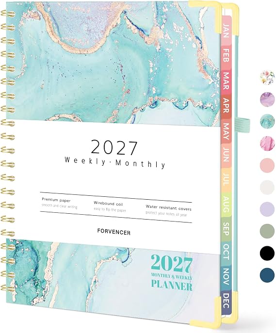 Forvencer 2027 Planner, Hardcover Calendar Planner Jan - Dec 2027, 8.5"x11"