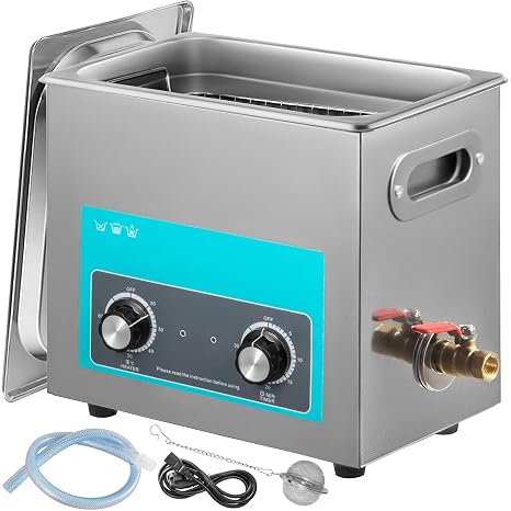 Mophorn 6L Ultrasonic Cleaner 304 Stainless Steel Professional Knob Control Ultrasonic Cleaners with HeaterTimer for Jewelry Watch Glasses Circuit Board Dentures Small Parts Dental Instrument