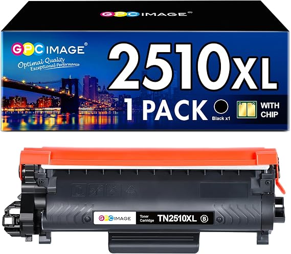 GPC Image TN2510XL Compatible for Brother TN-2510 XL Toner Cartridge 1Black