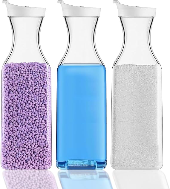 Washing Powder Storage, 3PCS Liquid Laundry Detergent Dispenser, 1.5L Detergent Dispenser, for Detergent,Fabric Softener,Washing Powder