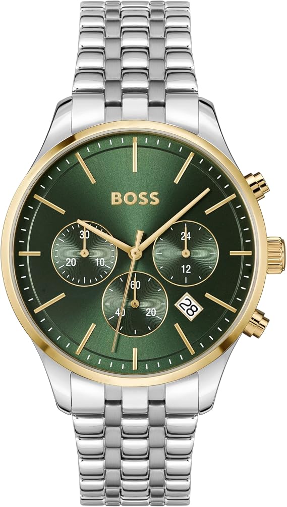 BOSS Chronographen-Quarzuhr für Herren Kollektion Avery mit Edelstahlarmband oder Lederband