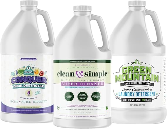 Cleaning Essentails - #1 all purpose clean & simple cleaner, #1 Odor Remover, #1 Laundry Detergent