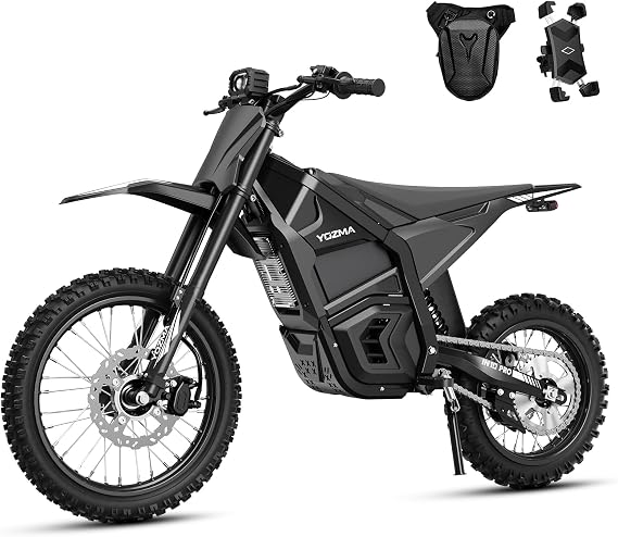 Yozma IN10 Pro Electric Dirt Bike, 5500W, 50MPH, 17"/14" Tires,60V27AH