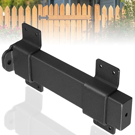 Slide Gate Latch,Slide Gate Latch Lock with Padlock Hole, Suitable for Wooden Fences,Barn Door Lock,Outdoor,Fence,Courtyard,Shed Lock,Cottages, Cabinet,Matte Black