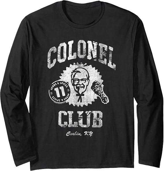 Kentucky Fried Chicken Colonel Club Corbin KFC Fast Food Long Sleeve T-Shirt