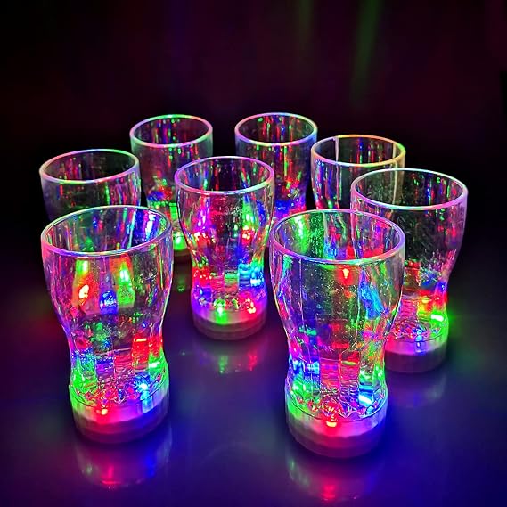 OceanWings 12 Pack Large Light Up Cup, LED Glow in The Dark Party Supplies Party Favors Light Up Drinking Shot Glasses for Adults Wedding Birthday Halloween Party Favors World Cup 2026