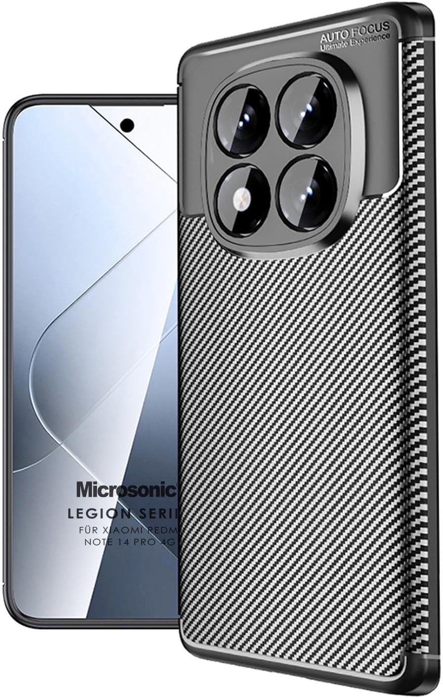 Microsonic Xiaomi Redmi Note 14 Pro 4G Case Legion Series Black [Redmi Note 14 Pro 4G Compatible Case - Black]