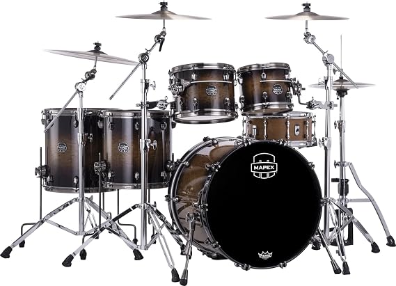 Mapex Saturn Evolution Workhorse Maple-Walnut SE628XM 5-piece Shell Pack - Exotic Night Forest Burst