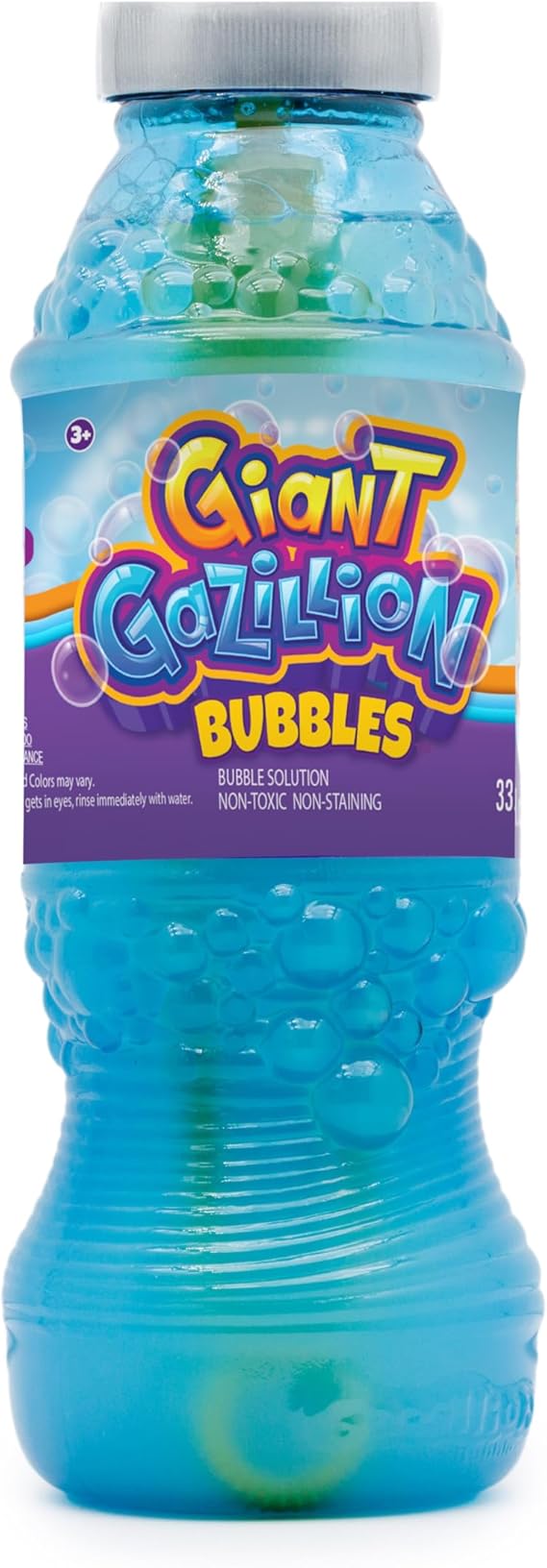 Gazillion Giant Bubble Solution 1 L Creates Huge, ExtraElastic Bubbles, Safe & NonToxic, Includes 7in1 Bubble Wand, Outdoor Refill for Wands, Machines & Kids Party Fun Ages 3 +