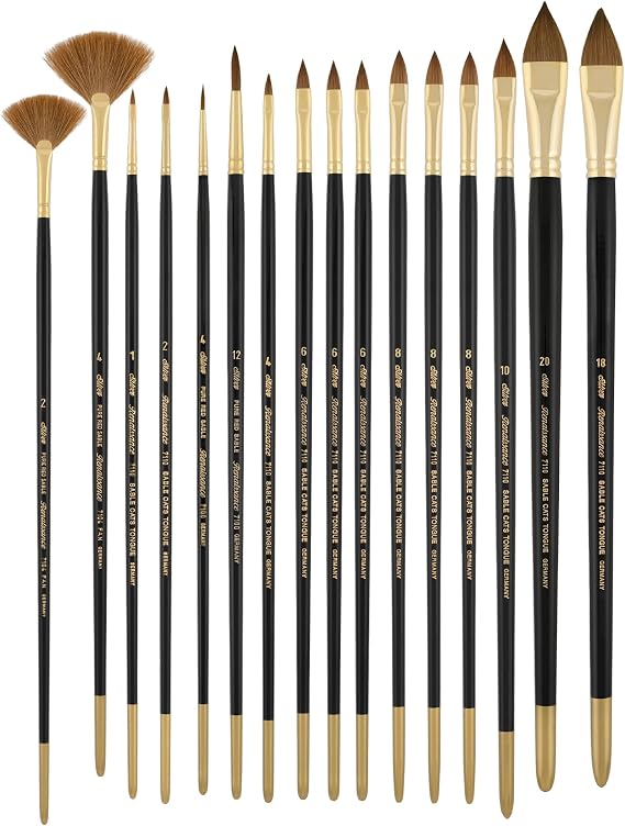 Silver Brush Limited Daniel Greene Cats Tongue Detail Oil Brush Set, 17pc