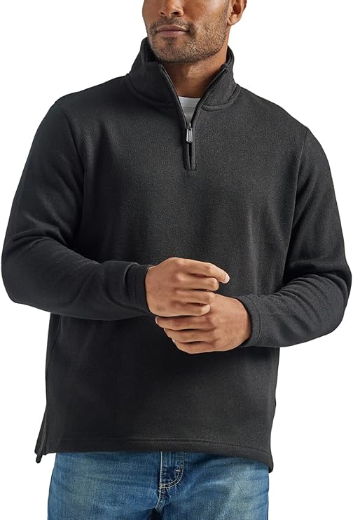 Wrangler Authentics Men's Long Sleeve Fleece Quarter-zip