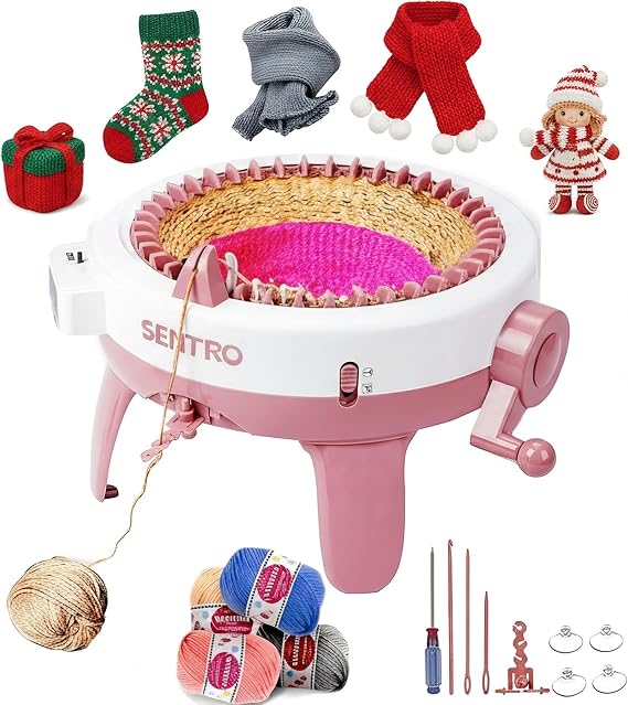 SENTRO 48 Needles Knitting Machine with Row Counter, Circular Crochet Loom