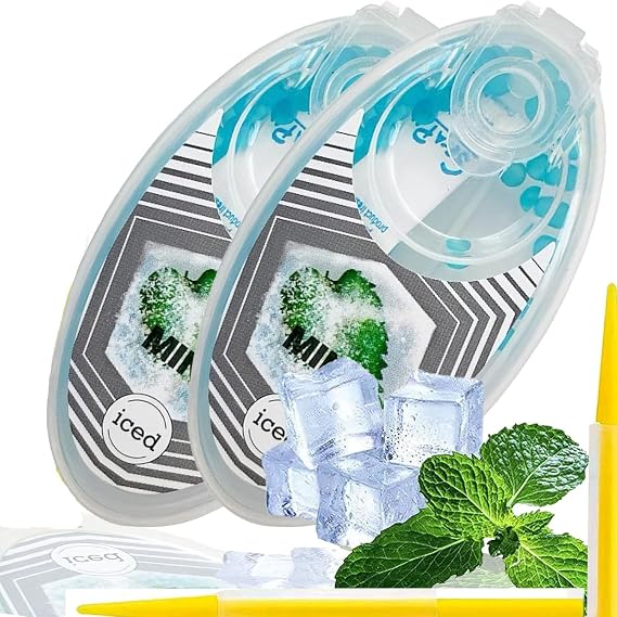 Mint-Infused Air Freshening Beads/Crush Balls -400 Pieces, Blue, for Face Masks and Filtered Spaces, Ideal for Workout Masks & High Altitude Training.Menthol Beads