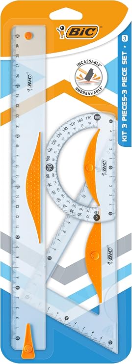 BIC Drawing and Geometry Set, Ruler, Miter and Protractor