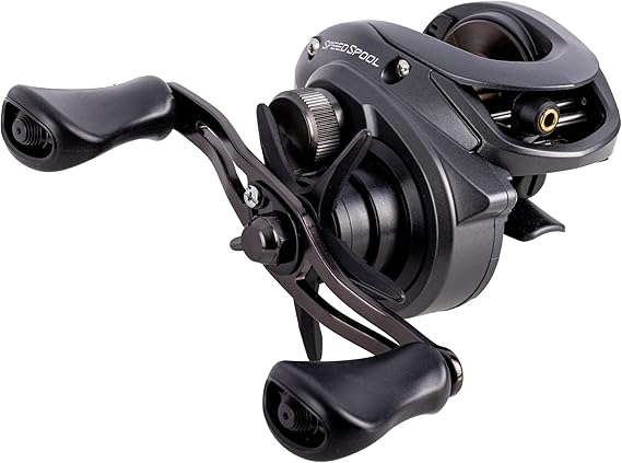 Lews Speed Spool Baitcast Fishing Reel, 9+1 Bearings, 7.5:1 Gear Ratio, Aluminum Frame, Graphite Sideplate, MCS Braking System, Right-Hand Retrieve