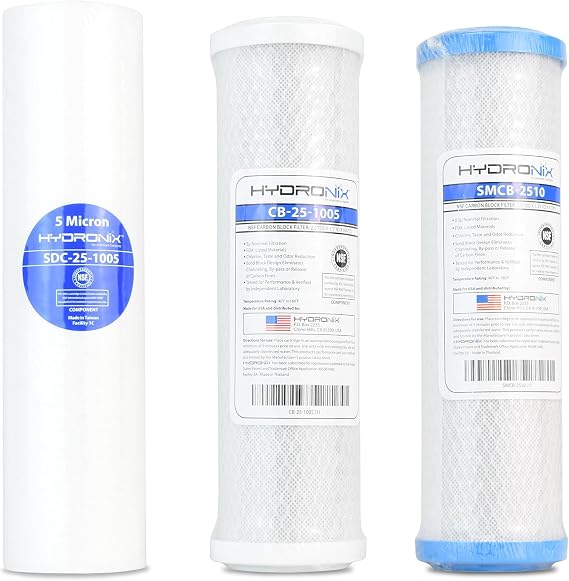WECO Replacement Filter Packs for VGRO High Efficiency Undersink Reverse Osmosis Systems (VGRO-SET3)