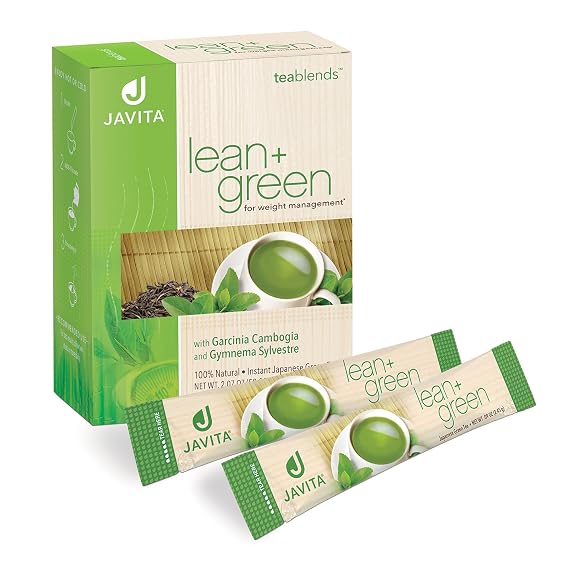 Lean + Green Japanese Matcha Green Tea Mix by Javita Premium Instant Green Tea & Herbs Daily Metabolism, Clean Energy Support Award-winning, Convenient, Green Tea Mix (1 box/24 serv.)