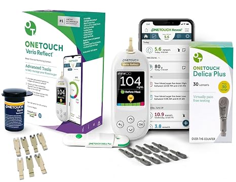 OneTouch Verio Test Kit with Meter, Lancets, Lancing Device and Test Strips