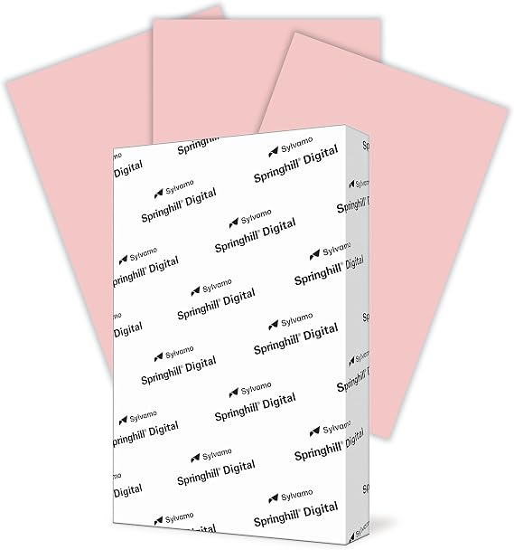 Springhill 11 x 17 Pink Copy Paper, 24lb Bond/60lb Text, 89gsm, 500 Sheets (1 Ream) Colored Printer Paper with Smooth Finish Versatile and Flexible Computer Paper 024063R