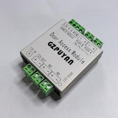 Access Control Relay Module, Full Digital Circuit Design, Multi-Door Input Control, 12V Power Output, NO/NC Relay Interfaces, with Lightning Protection, for Door Locks and Stations