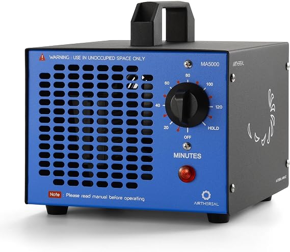 Airthereal MA5000 Ozone Generator, High Capacity, 2000 Sq Ft, Blue