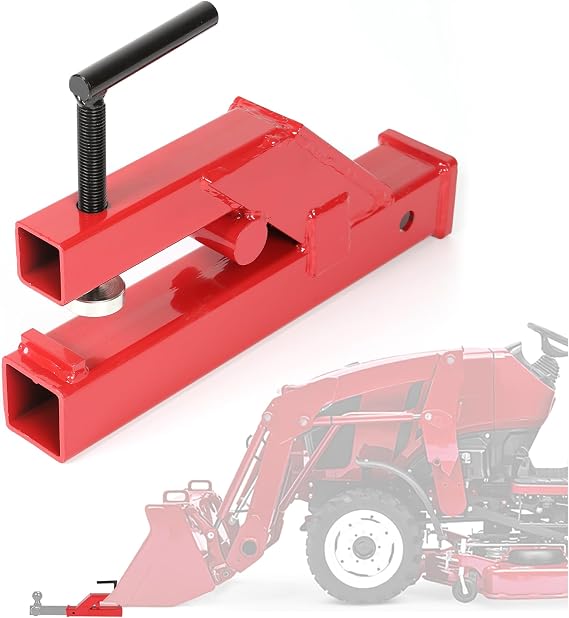 ECOTRIC Clamp-On Trailer Hitch with 2" Receiver Adapter for Tractor Buckets