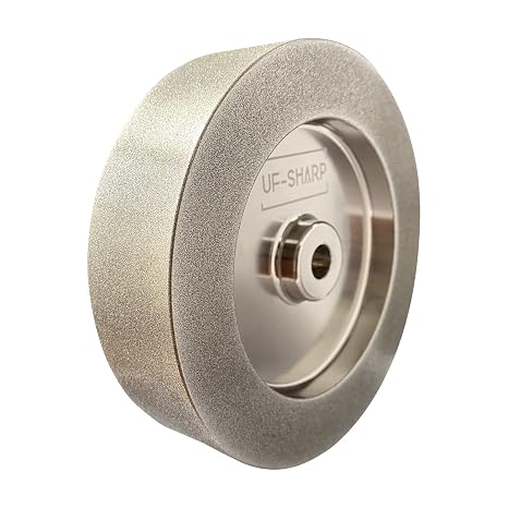 6 inch CBN Grinding Wheel 180 Grit, 6" Dia x 1.5" Wide x 1/2" Arbor (Aluminum Body) for Sharpening High Speed Steel Tools、Woodturning Tools (6"x1.5")