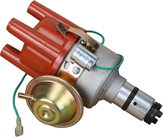 AIP Electronics Complete 034 Single Vacuum Dual Advance Points Ignition Distributor Compatible with VW Volkswagen Bug Bus GHIA H4 1960-1979 Replaces 0231170034 OEM Fit DSVDAVW-PT