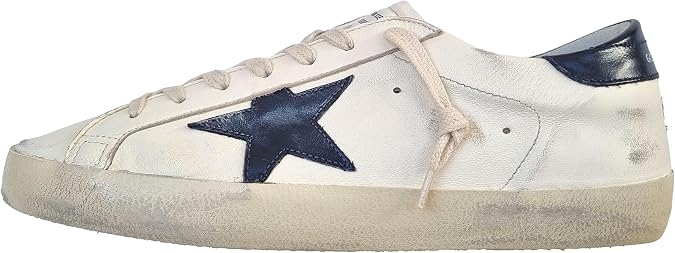 Golden Goose Men's Super-Star Trainers Beige - Night Blue