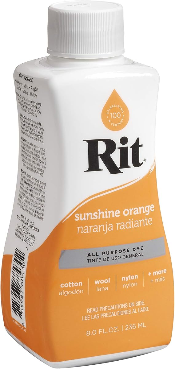 Rit Dye Liquid 8oz-Sunshine Orange