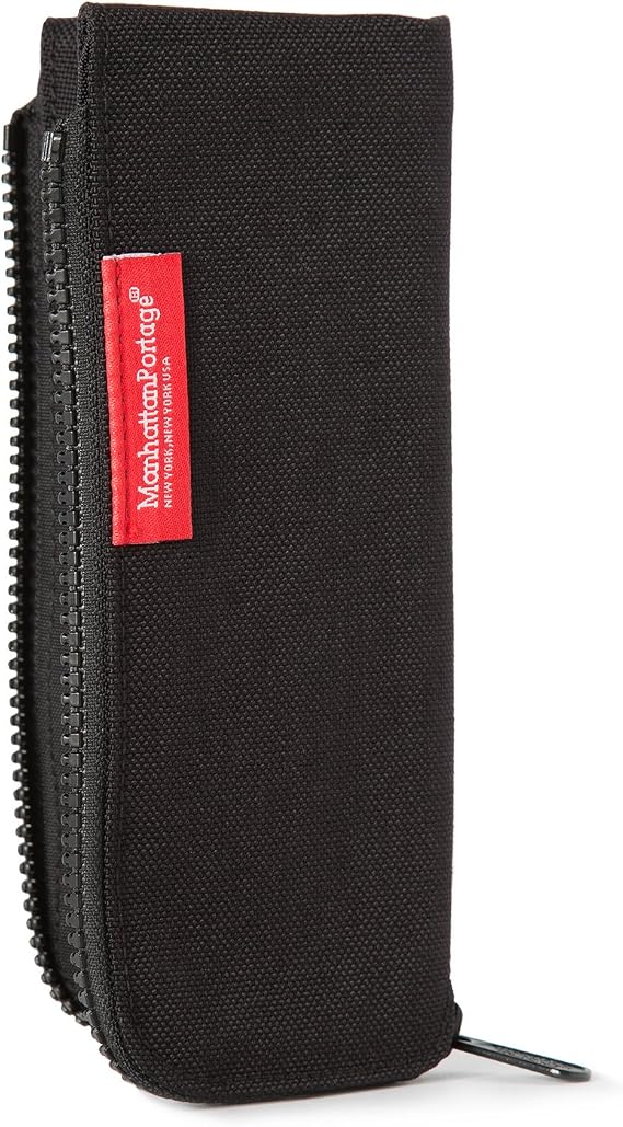 Manhattan Portage Half Zip Pen Case Made From Durable 1000D Cordura With Zipper Closure Fits Most pens Perfect Organizer for College Office And Travel Essentials (Black)
