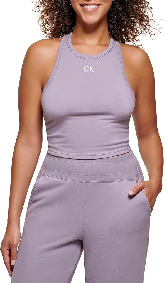 Calvin Klein Performance Womens Calvin Klein Basic Racerback Cropped Top