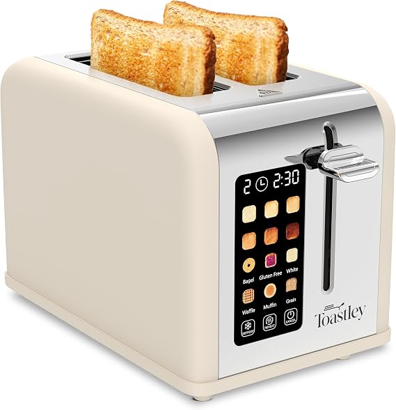 Toastley 2 Slice Smart Toaster with Touchscreen Control