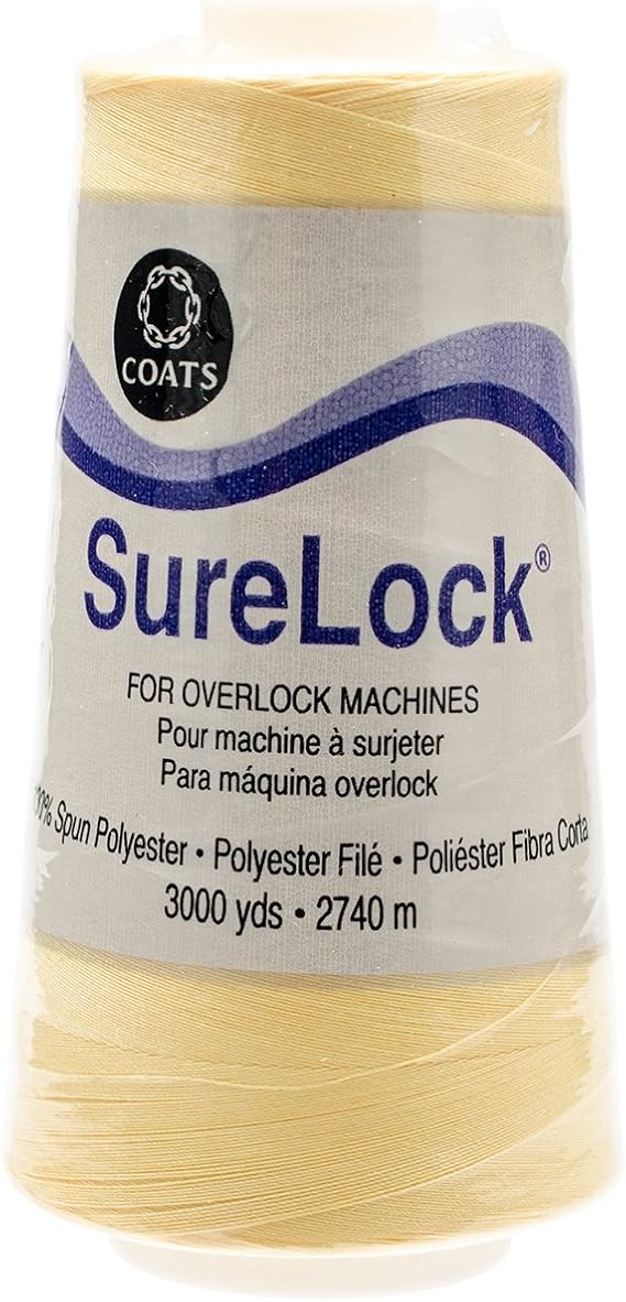 Coats 344123 Surelock Overlock Thread 3,000yd, Yellow