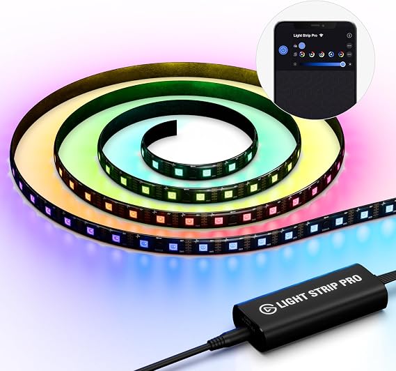 Elgato Light Strip Pro, Addressable RGB LED Light Strip