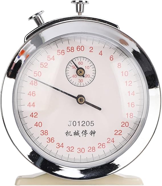 Mechanical Stopwatch for Sports Running and Physics Experiments Handheld 60 Second Analog Timer Chronograph with Clear Display