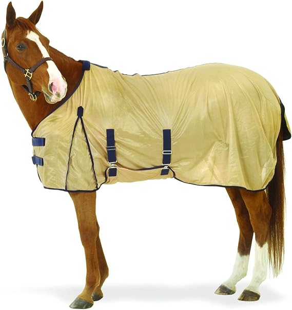 Centaur Softmesh Fly Sheet - Bellyband - Size:69 Color:Tan/Navy