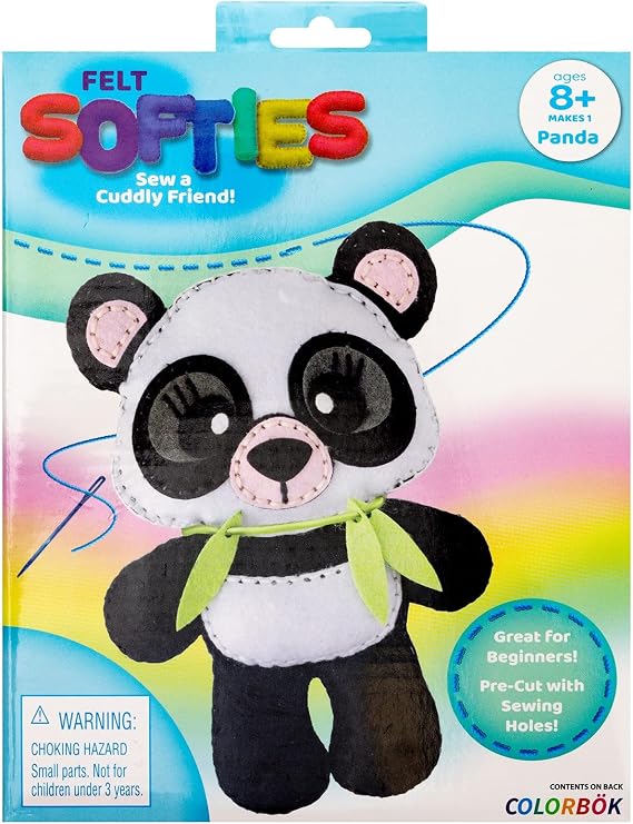 Colorbok Felt Softie Kit-Panda