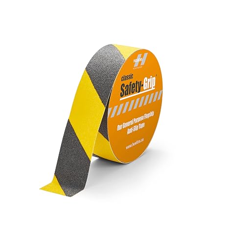 Heskins LLC Standard Black/Yellow Hazard Anti Slip Grip Tape (2" x 60ft)