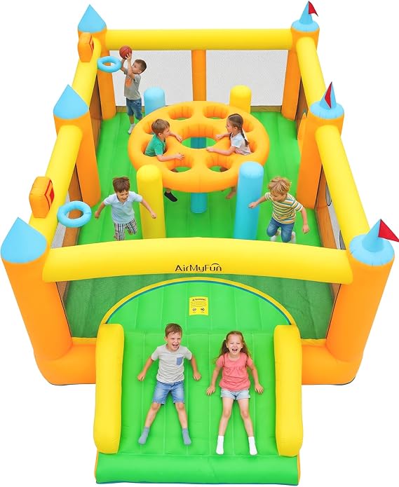 AirMyfun 18.1 x 11.2ft Extra Large Inflatable Bounce House for Kids 3-8