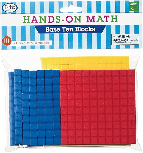 Didax Educational Resources Hands on Math Base Blocks,Assorted,211431