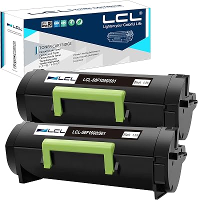 LCL Remanufactured Toner Cartridge Replacement for Lexmark 50F1000 50F000G 500G 501 MS310 MS310d MS310dn MS312 MS312DN MS410 MS410d MS410dn MS415 MS415DN MS510 MS510dn MS610 MS610DN 2-Pack Black