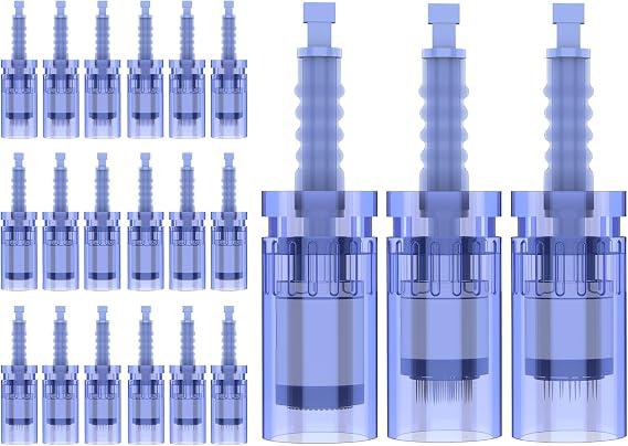 21 Pcs Replacement Cartridges for Dr. Pen A6/N2/M5/M7 - (7x12Pin, 7x36Pin, 7xRound Nano) - Anti-backflow Microneedling Pen Tips Variety Bundle - Home Use Beauty Accessories