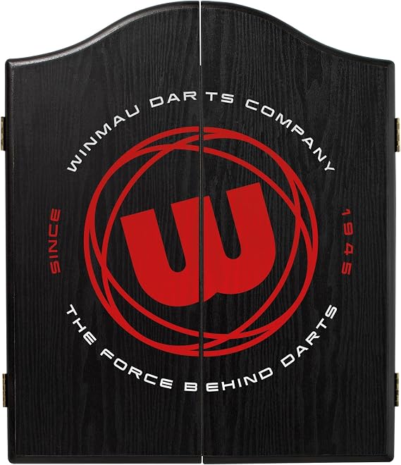 WINMAU Logo Deluxe Wood Effect Dart Cabinet Set