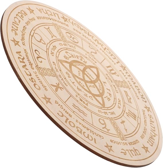 Wooden Spirit Board for Rituals Altar Plate Decor Spiritual Home Altar Ornament Wooden Board for Divination