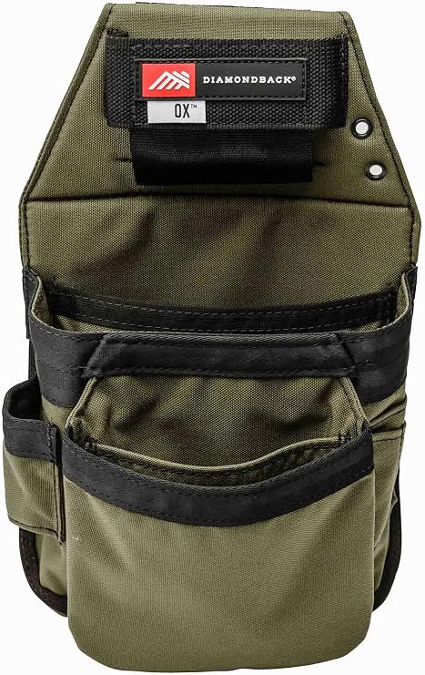 Diamondback Ox 2.0 Tool Pouch - Right-Sided Tool Belt Pouch - Ideal Carpenter & Electrician Tool Pouches for Tools, Punches & Fasteners