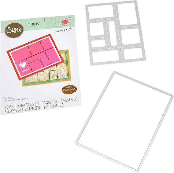 Sizzix Thinlits Die Set 2PK Snail Mail by Eileen Hull, 665869, Multicolor, One Size